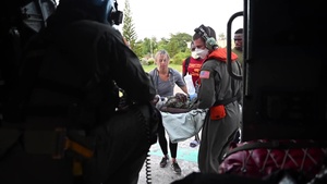 Coast Guard medevacs injured woman from Les Cayes, Haiti