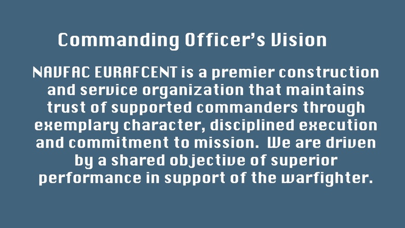NAVFAC EURAFCENT Commanding Officer's Guidance 2021