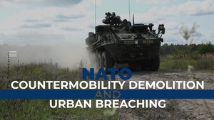 Battle Group Poland countermobility and urban breaching training