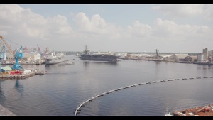 USS Dwight D. Eisenhower Arrives at Norfolk Naval Shipyard - Aug. 25, 2021