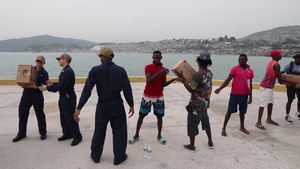 Sailors And Marines Deliver Humanitarian Aid At The Port Of Jérémie, Haiti