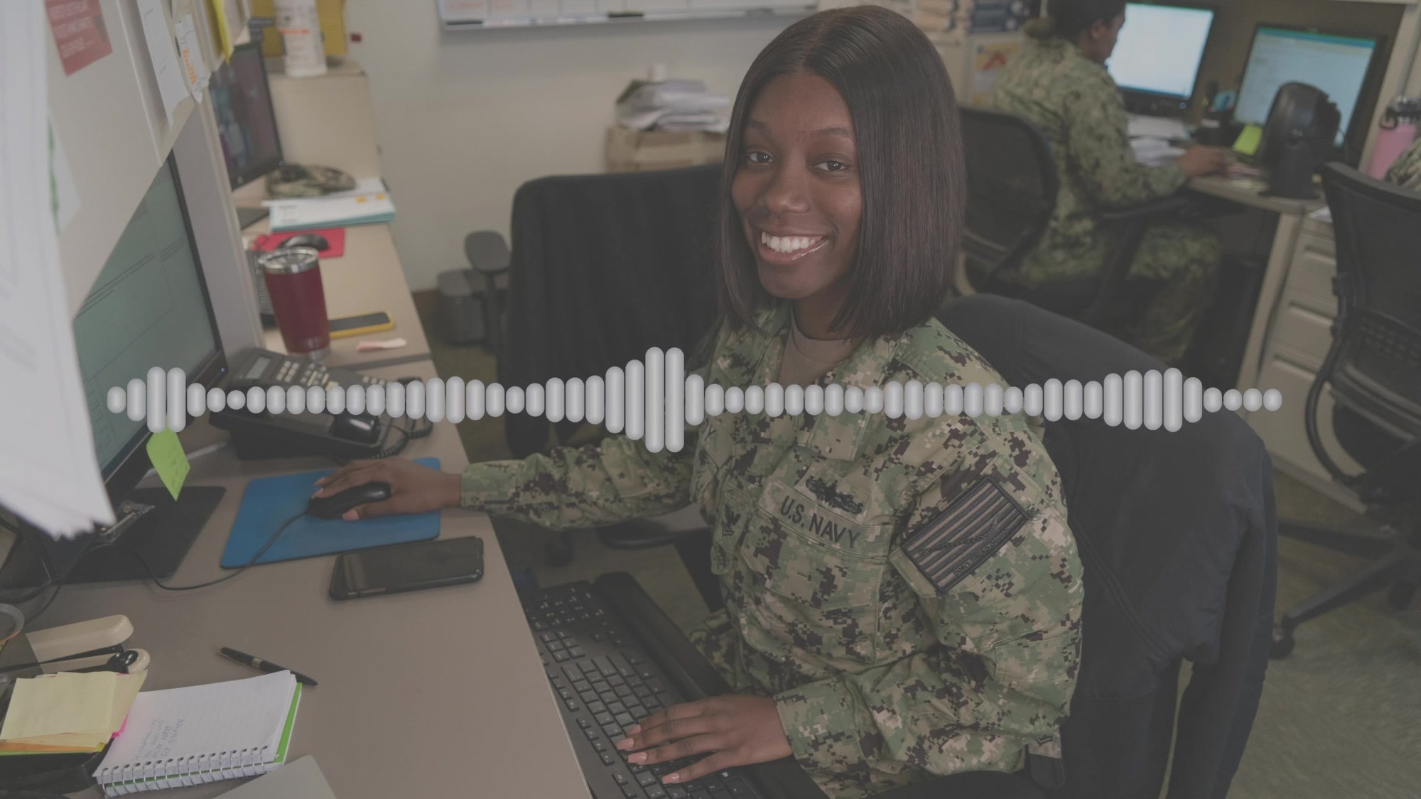 Personnel Specialist 2nd Class Alexis Moody speaks about her job during an interview for Commander, Naval Air Force Atlantic&#39;s social media campaign, People of Naval Aviation. (U.S. Navy Video by Mass Communication Specialist 3rd Class Bonnie Lindsay)