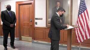 Secretary of Defense Lloyd J. Austin III hosts Ukraine President Volodymyr Zelenskyy and Minister of Defense Andrii Taranto to the Pentagon.