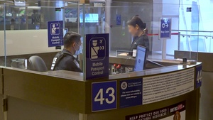 CBP Simplified Arrival b-roll and soundbites.