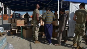 EUCOM Afghan Evacuation Operations - 173rd prepares food