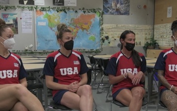 U.S. Women's Olympic Soccer Team members visit U.S. Army Garrison Stuttgart