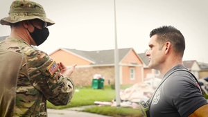 Oklahoma National Guardsmen distribute food, water to Louisiana neighborhoods after Hurricane Ida