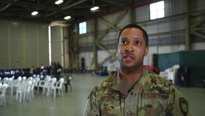 U.S. Airman conducts Interview for OAR