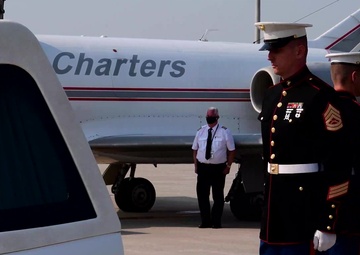 B-roll of Corporal Humberto Sanchez Dignified Transfer