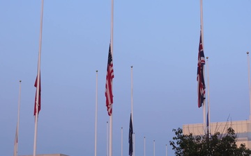 NATO ACT 9/11 remembrance flag lowering