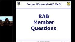 Former Wurtsmith AFB Restoration Advisory Board Meeting - September