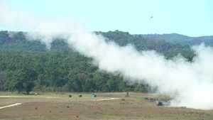 B-Roll: High Mobility Artillery Rocket System (HIMARS) live fire exercise at Fort McCoy, Wis.