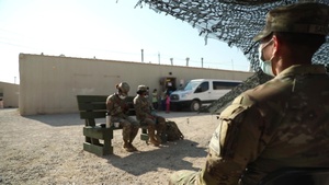 Soldier provides aid and security