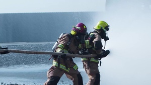Live-fire Drill: Air Station Fire Department participate in Airport Firefighter Rescue Course