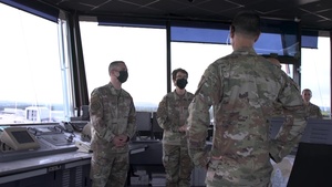 AMC command team visits 86th OSS ATC BRoll