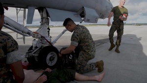 VMFA-232 Heat Casualty Training (Broll)