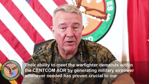 USCENTCOM commander wishes Air Force personnel a happy 74th birthday