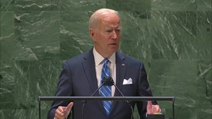 President Joe Biden addresses the 76th session of the United Nations General Assembly