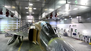 B-Roll Package - Corrosion Control refurbishes F-4 Phantom II
