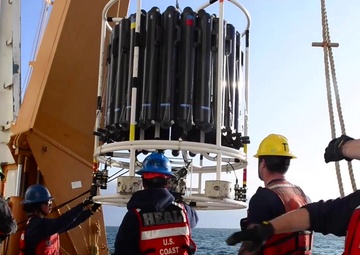 Coast Guard Cutter Healy crewmembers support oceanographic research missions during their Arctic deployment