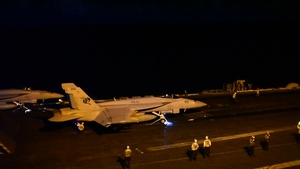Carrier Air Wing 2 Conducts Night-Time Flight Operations Aboard USS Carl Vinson (CVN 70)