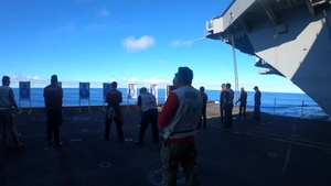 USS Carl Vinson (CVN 70) Conducts Small Arms Training