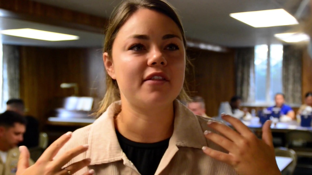 DVIDS - Video - Lt. j.g. Victoria Gural speaks with Media