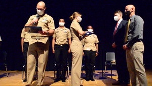 USS Somerset Presents Flag