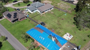USACE Blue Roof Drone Install B-Roll 4K - New Orleans (3 of 4)