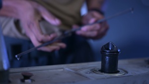USS Carl Vinson (CVN 70) Sailor Conducts Preventative Maintenance