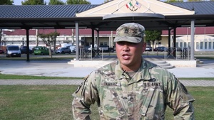 307th MI BN assembles together a Change of Responsibility BROLL