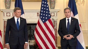 Secretary Blinken meets with Dominican Republic Foreign Minister Roberto Alvarez, at the Department of State