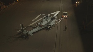 MRF-D aircraft loads onto shipping vessel *B-roll*