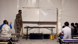 ‘Bandit’ battalion hold English classes for Afghan evacuees