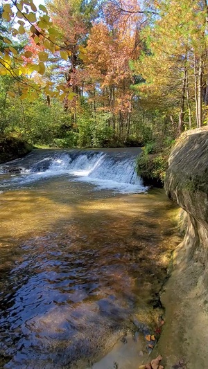 Fall 2021 Scenes at Trout Falls at Fort McCoy's Pine View Recreation Area