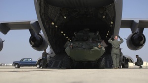 UNITAS 2021: U.S. Marines offload a C-17 Globemaster III aircraft