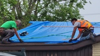 Hurricane Ida: Blue Roof installation