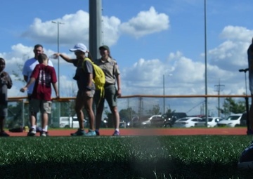 Cub Scouts Olympics are held at Camp Humphreys