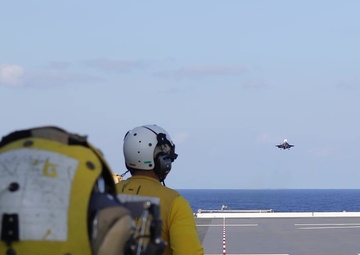 U.S. Marine Corps F-35B Lands on JS Izumo