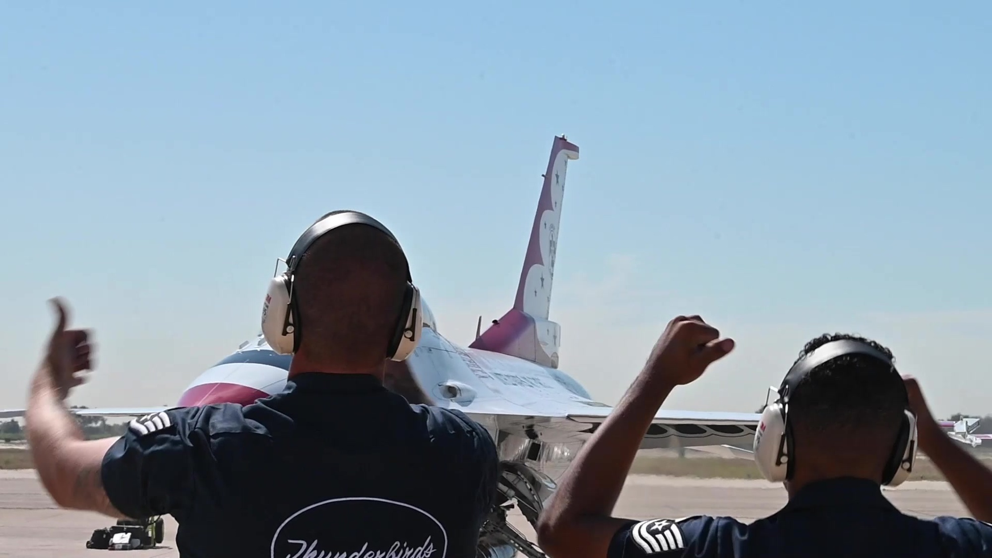 The U.S. Air Force Air Demonstration Squadron &quot;Thunderbirds&quot; perform over Huntington Beach, Calif., October 1, 2021. Since 1953, the Thunderbirds team has served as America’s premier air demonstration squadron, entrusted with the vital mission to recruit, retain and inspire past, present and future Airmen.
