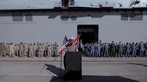 Japanese Ship Izumo-Class Helicopter Destroyer Closing Ceremony