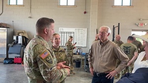 Governor Asa Hutchinson visits Arkansas National Guard Soldiers in Texas