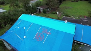 Hurricane Ida Drone Blue Roof Install Baton Rouge