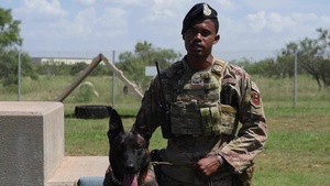 SrA Damon Hunt and MWD Borys