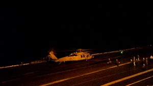 USS Carl Vinson (CVN 70) Conducts Night-Time Flight Operations
