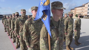 Airmen and Guardians receive drill instruction at BMT