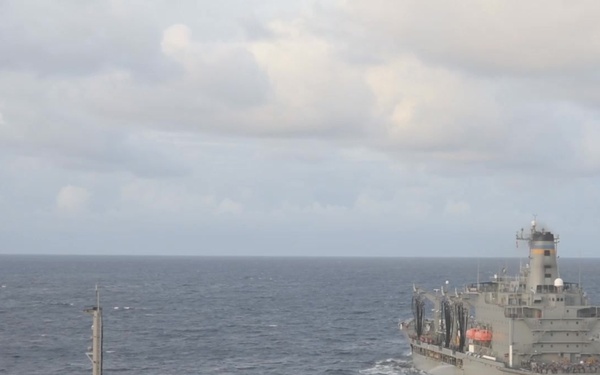 USS Carl Vinson (CVN 70) and USNS Yukon (T-AO 202) Conduct Replenishment At Sea