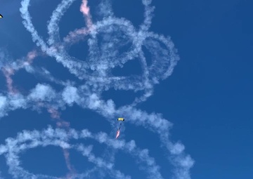 Leap Frogs conduct a parachuting demonstration at SFFW 2021