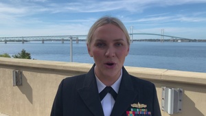 ESPN/South Carolina Gamecocks shout out from LT Meghan Brooks stationed at the U.S. Naval War College in Newport, Rhode Island, 12 Oct 2021.