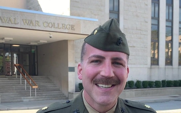 ESPN/Chicago Bears shout out from Major Thomas Schueman stationed at the U.S. Naval War College in Newport, Rhode Island, 12 Oct 2021.